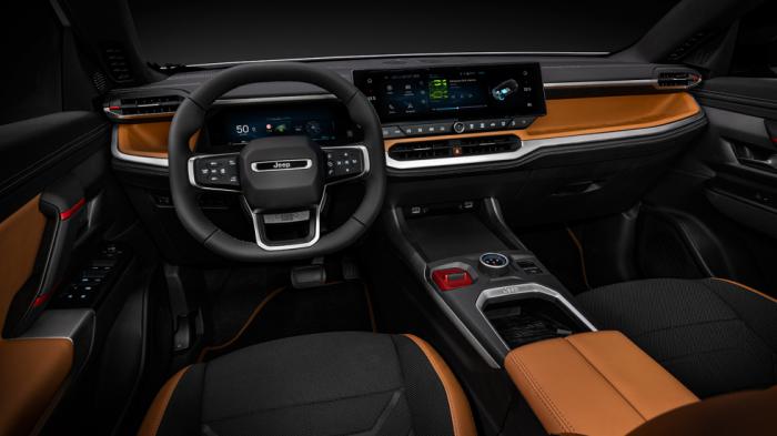 Το εσωτερικό του νέου Jeep Compass 4xe είναι σχεδιασμένο για off-road